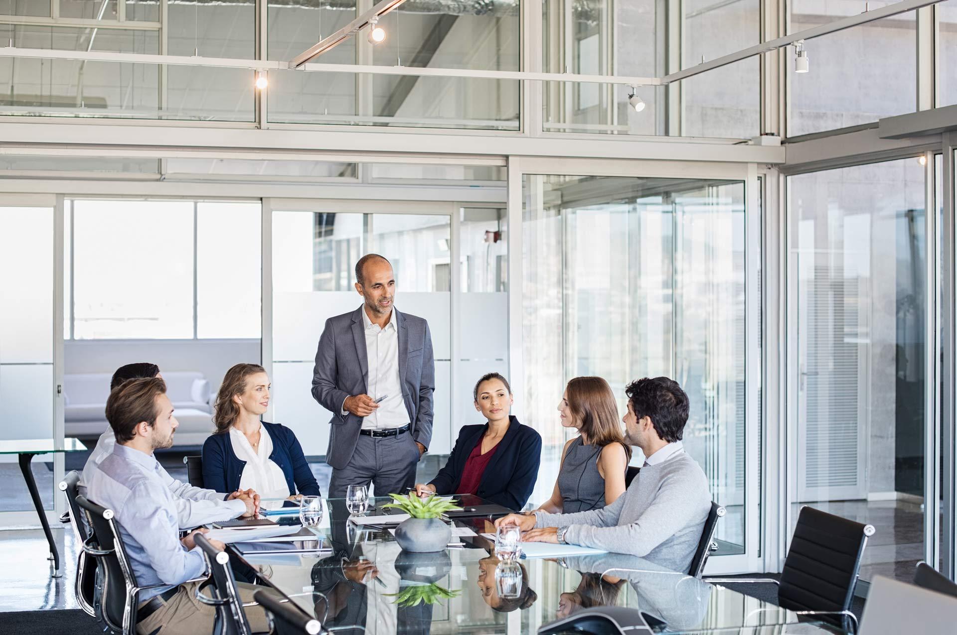 Business Owner Leading a Meeting